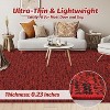 Washable Modern Contemporary Solid Rug, Ultra-Thin Non-Slip Indoor Carpet for Bedroom, Living Room, Office – Durable & Pet-Friendly - 4 of 4