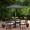 Northlight 7.5ft Outdoor Patio Market Umbrella with Hand Crank, Gray - 2 of 4