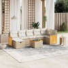 vidaXL Garden Sofa Set Beige and Cream White - 2 of 4