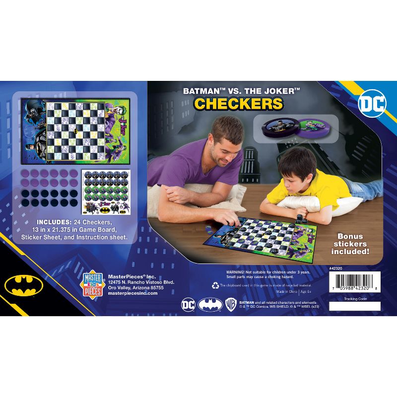 MasterPieces Officially licensed Batman Checkers Board Game for Families and Kids ages 6 and Up, 4 of 8