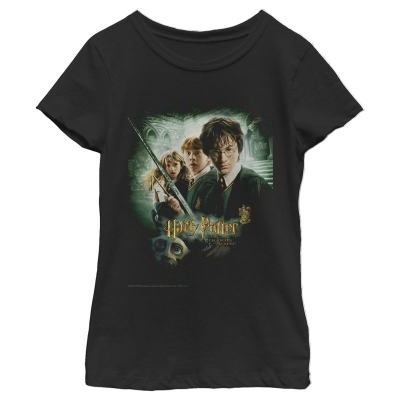 Girl's Harry Potter Chamber of Secrets Poster T-Shirt, 1 of 4