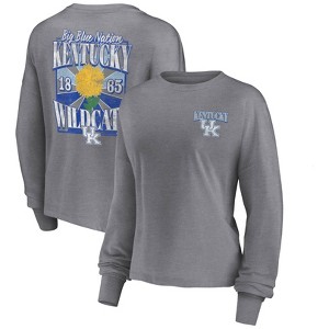 NCAA Kentucky Wildcats Women's Gray Long Sleeve T-Shirt - 1 of 3