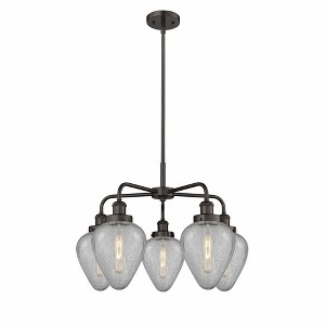 Geneseo - 5 Light Stem Hung Chandelier In Industrial Style-15 Inches Tall and 24 Inches Wide - 1 of 1