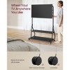 VASAGLE TV Stand with Wheels, for LCD LED OLED Flat Curved TVs up to 75 Inches and 88 lb, Rolling TV Cart, with Storage Shelf Ink Black - 3 of 4