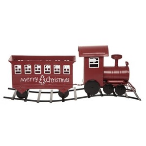 Transpac Metal Merry Christmas Train Home Decorations Christmas - 1 of 1