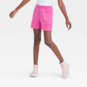 Girls' Bob Marley Fleece Shorts - Pink - 1 of 4