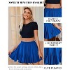 Women's Pleated Skater Skirt - High Waist Flared Mini with Ruffles for Casual Wear Blue - 2 of 4