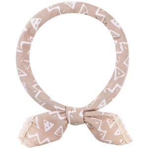 INSPIRE CHIC Women's Geometric Printed Cotton Linen Lace Trim Square Scarves 1Pc - 1 of 4
