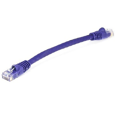 Monoprice Cat6 Ethernet Patch Cable - 0.5 Feet - Purple | Network Internet Cord - RJ45, Stranded, 550Mhz, UTP, Pure Bare Copper Wire, 24AWG