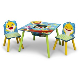 Delta Children Baby Shark Kids Table and 2 Chairs with Storage - 1 of 4
