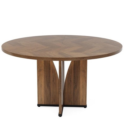 Resenkos Dining Table, Kitchen Table,39" Wood Dining Table, Farmhouse Kitchen Table for 4 People,Brown