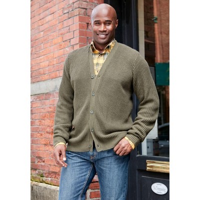 KingSize Shaker Knit V-Neck Cardigan Sweater