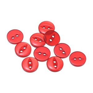 Unique Bargains Round Resin 2-Hole Fish Eye Craft Replacement Sewing Button 10 Pcs - 1 of 4