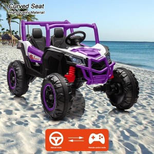 Ride On Truck, 24V 2 Seater Kids Ride on Toy for Big Kids - Remote Control, 4-Wheel Suspension, LED Lights - 1 of 4