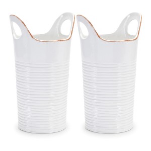 Melrose Ceramic Bucket Vase (Set of 2) - 1 of 2