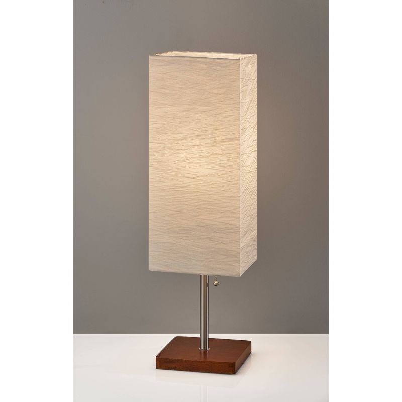 Dune Table Lamp Walnut/Brushed Steel - Adesso, 4 of 7