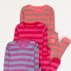 Leveret Girls Cotton 2 Piece Pajamas – 3 Pack – Classic Stripe Collection - 2 of 4