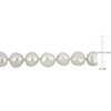 EVERLY JEWELRY | Sterling Silver 11-12mm Cultured Freshwater Pearl Strand Necklace, 18 inc - 2 of 4