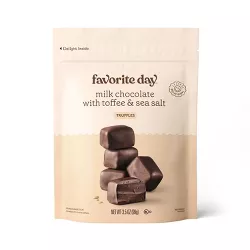Milk Chocolate with Toffee and Sea Salt Truffle - 3.5oz - Favorite Day™