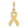 Black Bow Jewelry 14k Yellow Gold Polished Heart in Awareness Ribbon Pendant - 3 of 4