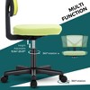 CAVINAS Armless Desk Chair, Mesh Home Office Desk Chair with Wheels and Lumbar Support, 360° Swivel Ergonomic Office Chair, Swivel Task Chair - 3 of 4