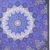 HomeRoots 92" X 84" Purple Black And White Mandala Cotton Hanging Tapestry - 4 of 4