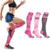 Extreme Fit Cancer Awareness Compression Socks - Knee High Socks for Running - 3 Pair - 2 of 4