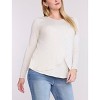 Women's Crewneck Long Sleeve Draped Nursing Tee | Motherhood Maternity - 3 of 4