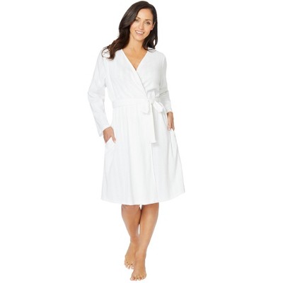 Only Necessities Women's Plus Size Pointelle Robe