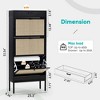 Brafabhome Rattan Shoe Cabinet with 3 Flip Drawers, Freestanding Entryway Narrow Shoe Storage Organizer for Slippers Sneakers or High Heels | 18 Pairs - 2 of 4