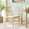 Olala Rattan Arm Dining Chair - SEA8038 - Natural/Cream - Safavieh - 2 of 4
