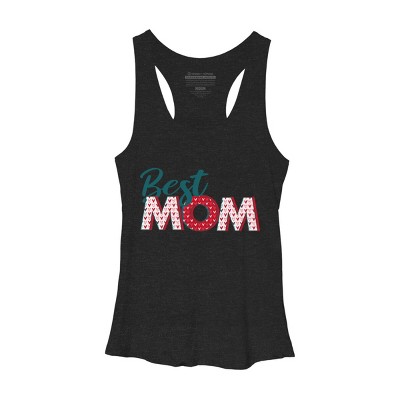Women's Design By Humans Best Mom Heart Pattern By Semir Racerback Tank Top