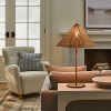 Table Lamp with Tapered Rattan Shade Gold - Threshold™ designed with Studio McGee - image 3 of 4