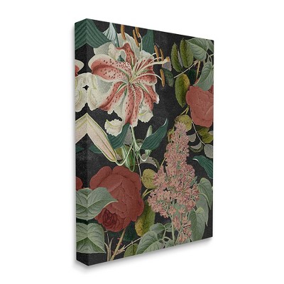 Stupell Industries Tropical Bohemian Floral Illustration Green Red