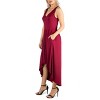 24seven Comfort Apparel Womens Sleeveless High Low Dress - 2 of 4