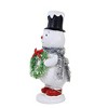 Ganz 4.75 In Vintage-Looking Snowman Figurine Top Hat Tinsel Scarf Snowman Figurines - 2 of 3