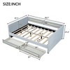 NicBex Twin/Full Size Upholstery Daybed with 2 Drawers for Bedroom,Living Room,Apartment,Blue - 3 of 4