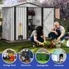 5.6x3.2Feet Outdoor Metal Storage Shed,Garden Shed with Lockable Door and Ventilation for Equipment, Mowers, Bikes - 4 of 4