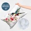 Americanflat Floral Throw Pillow with Premium Polyester - Hummingbird and Flowers - 3 of 4