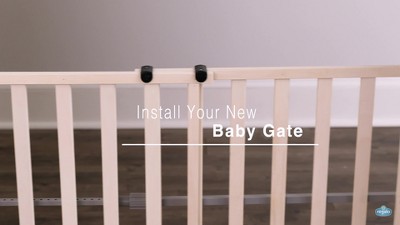 Regalo Heritage and Home Wooden Extra Wide Stairway and Hallway Walk  Through Baby Safety Gate with Mounting Kit