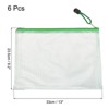 Unique Bargains PVC Waterproof Mesh Zipper Home Office Travel File Bag 6 Pcs - 2 of 4