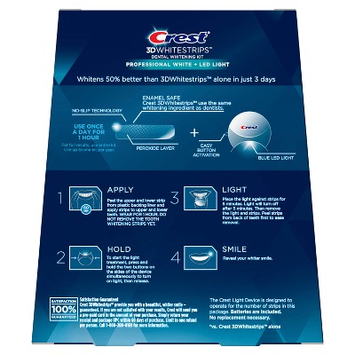 Crest 3D Whitestrips Professional White with LED Light Teeth Whitening Kit