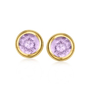 Ross-Simons 13.00 ct. t.w. Amethyst Stud Earrings in 18kt Gold Over Sterling - 1 of 3