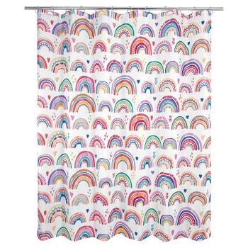 Rainbow Hearts Kids' Shower Curtain - Allure Home Creations
