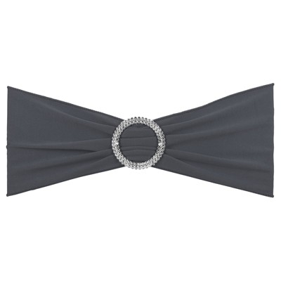 Unique Bargains Polyester Wedding Decoration Stretch Chair Sashes Bows 25 Pcs
