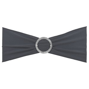 Unique Bargains Polyester Wedding Decoration Stretch Chair Sashes Bows 25 Pcs - 1 of 4