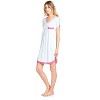 Casual Nights Women's Rayon Short Sleeve Dot Dorm Sleepwear Nightshir - 2 of 3