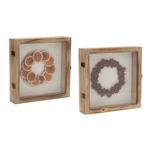 Melrose Dried Fruit Wreath Shadow Box (Set of 2) - 1 of 4