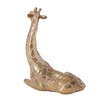 Sagebrook Home Sitting Giraffe Sculpture - Contemporary Polyresin Metallic Gold Nature Safari Decorative - 3 of 4