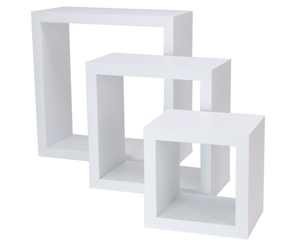 Set of 3 Cubbi Shelves - White